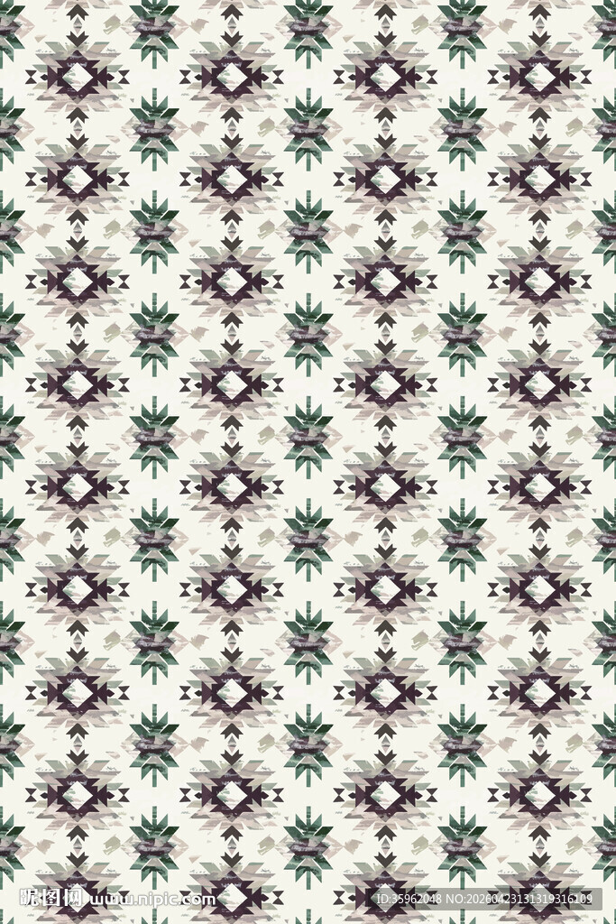 几何花卉图案纹理背景