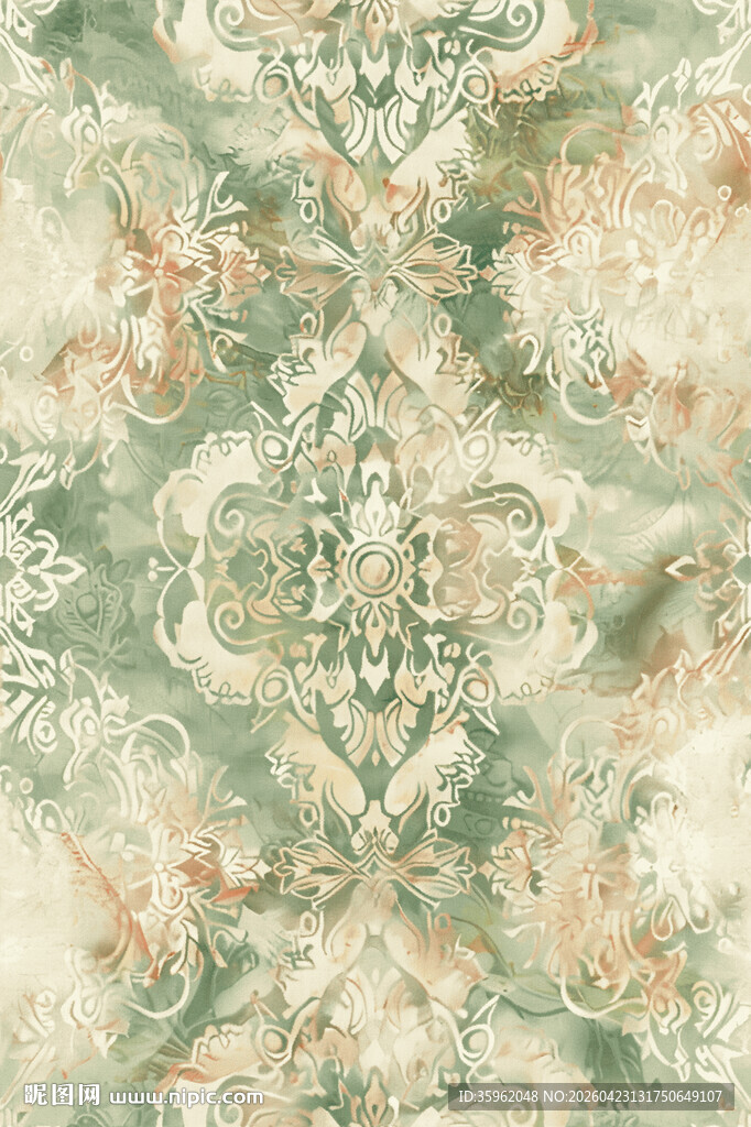 复古风花纹图案背景