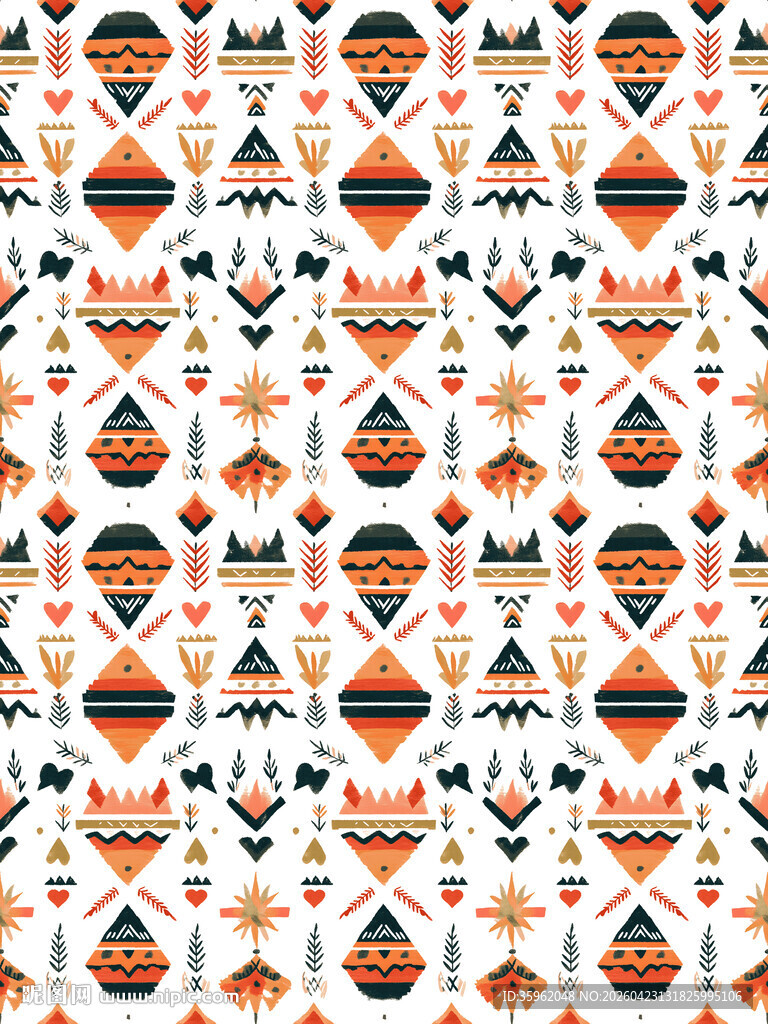 多彩几何图案无缝背景