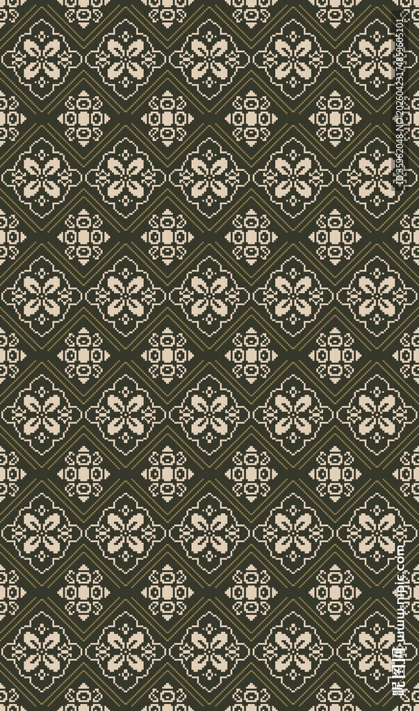 复古几何花纹图案背景