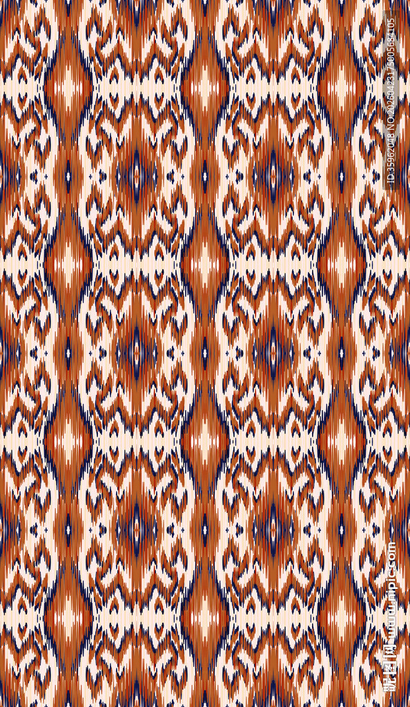 几何图案纹理橙白配色