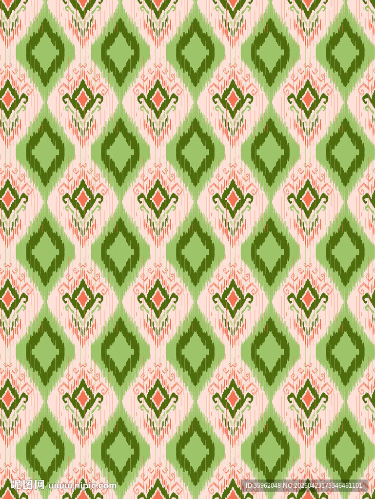 绿色几何图案无缝背景