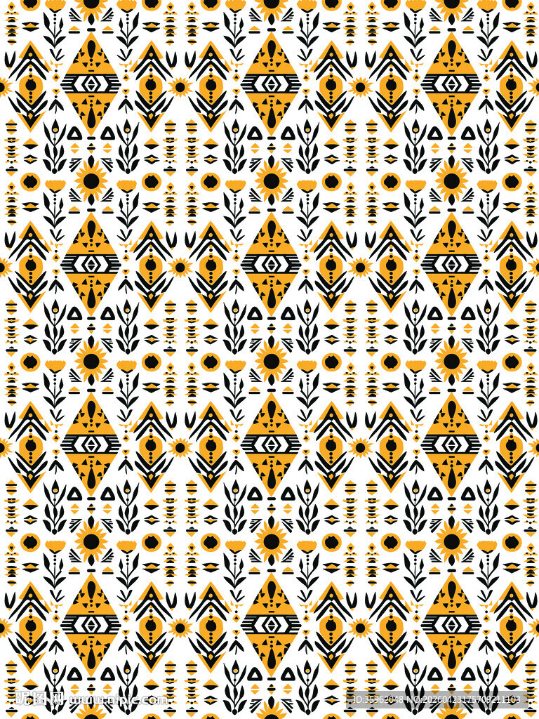 复古几何花纹图案设计