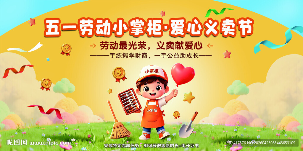 五一 小学生 爱心 义卖活动 