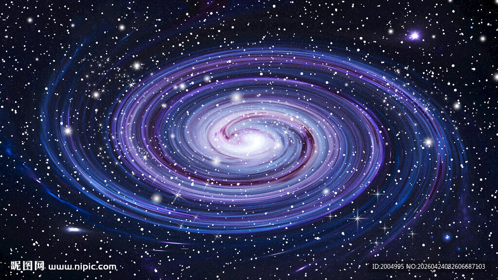 蓝紫色星空旋涡吊顶天花