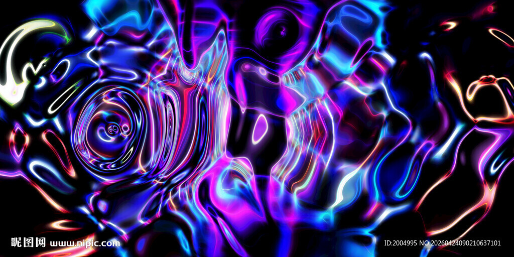 梦幻炫彩流体艺术图案