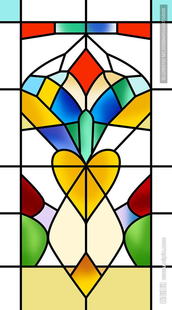 彩色玻璃艺术图案