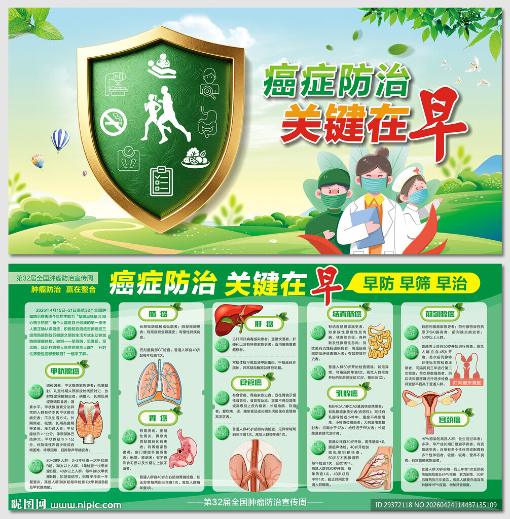 癌症防治关键在早肿瘤科展板