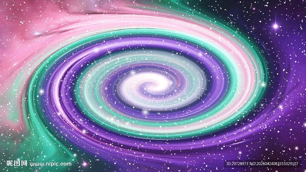 梦幻唯美星空旋涡背景