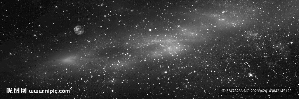 黑色星空背景图