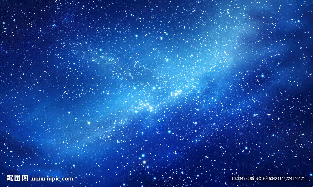 蓝色宇宙星空灯箱背景图