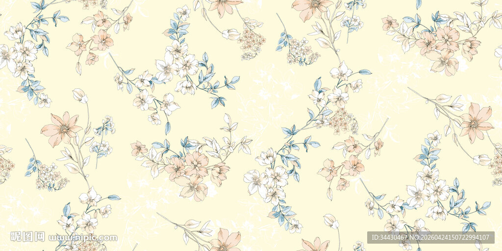 淡雅花卉图案背景