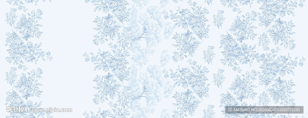 浅蓝色花卉纹理背景图案