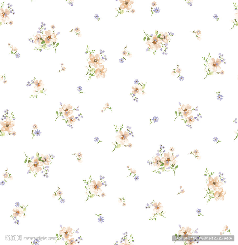 清新碎花图案背景