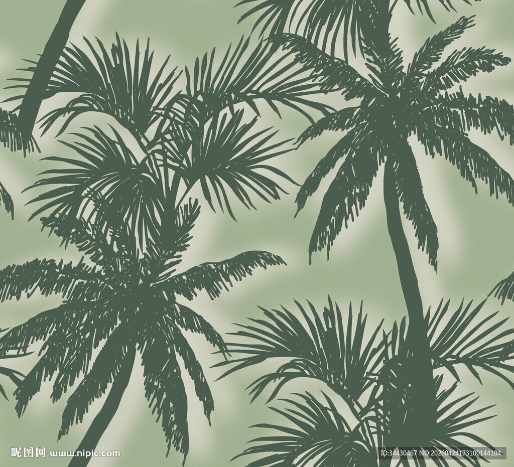 热带棕榈树图案背景