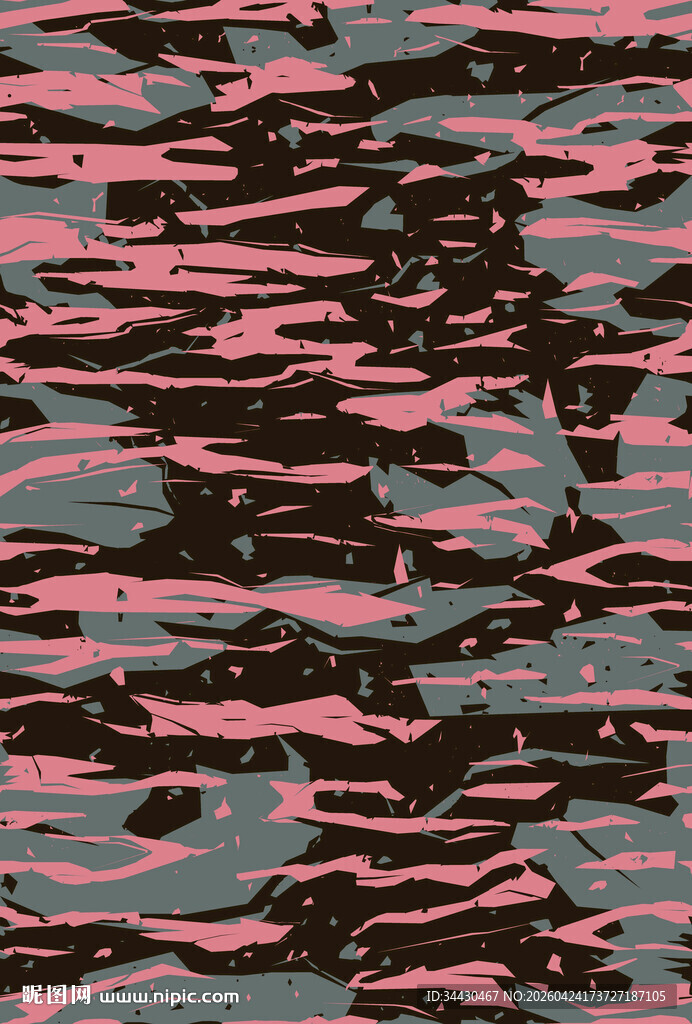 粉色与蓝绿色相间斑马纹图案