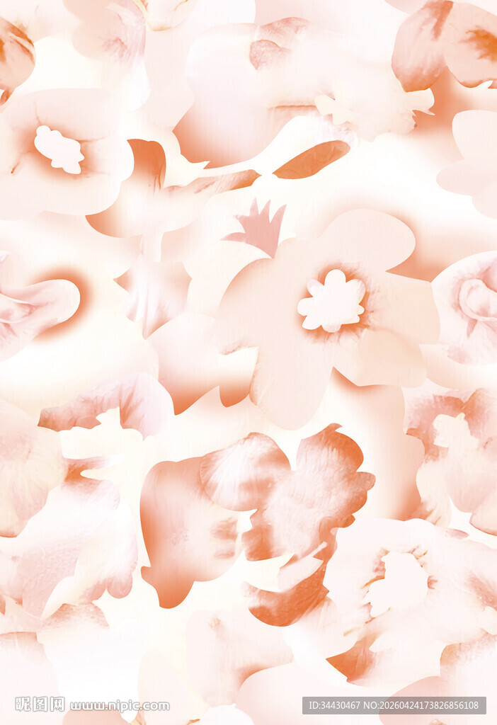 粉色花卉纹理背景图案