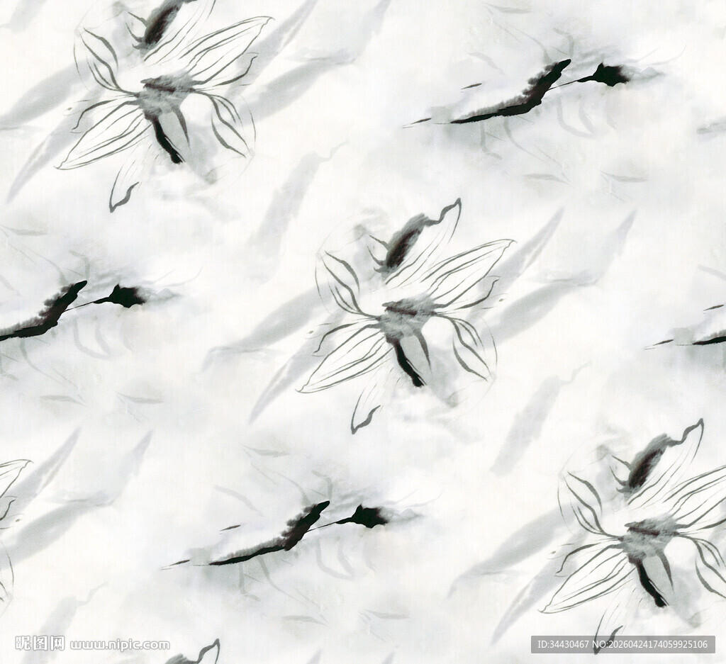 水墨风蜻蜓图案纹理