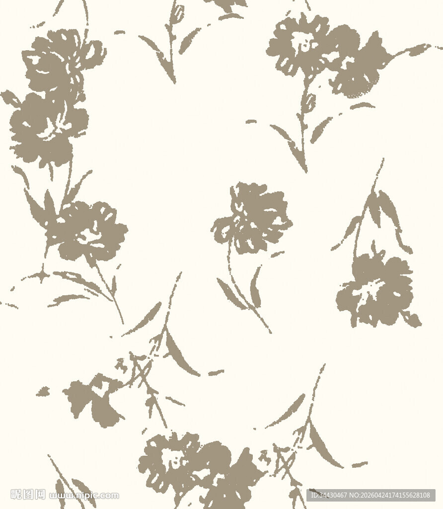 复古风花卉图案纹理