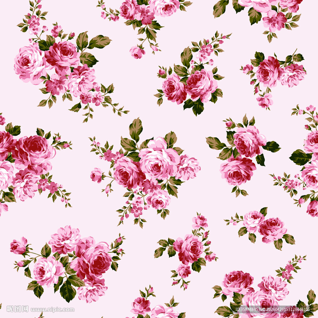 粉色 花卉 图案