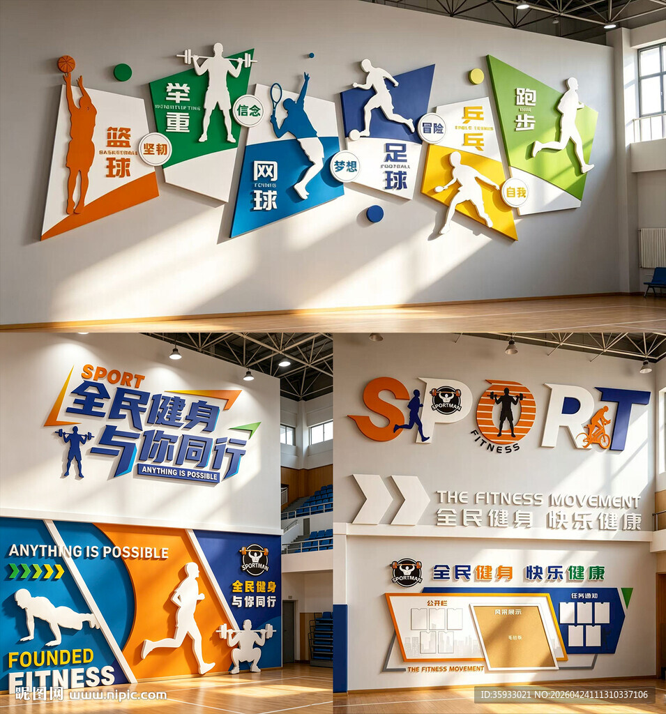 健身运动文化墙