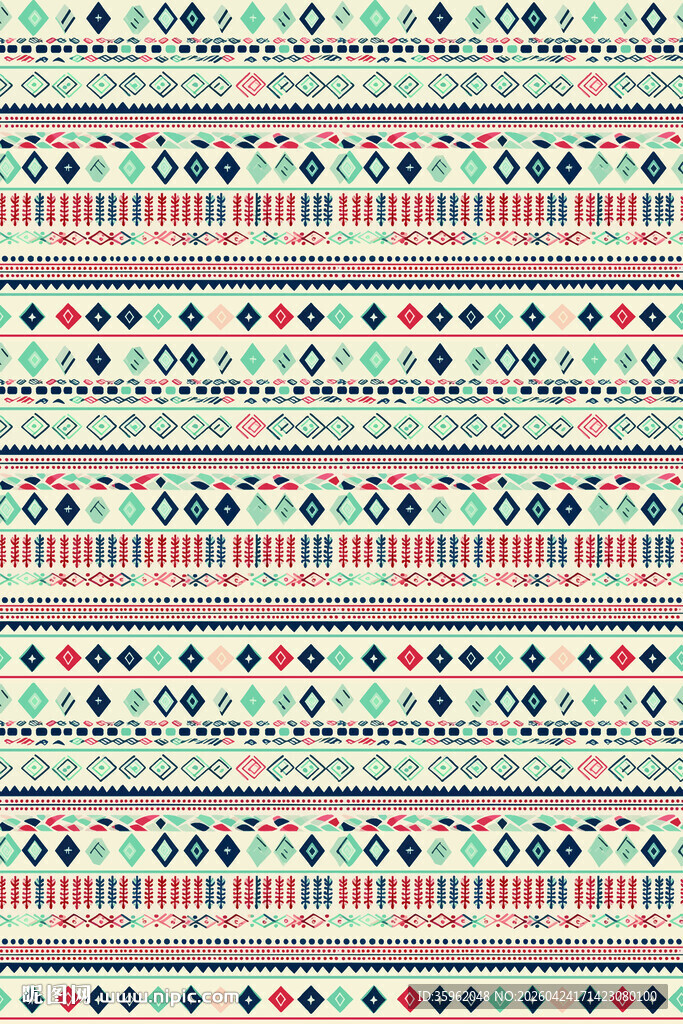 多彩几何条纹图案设计