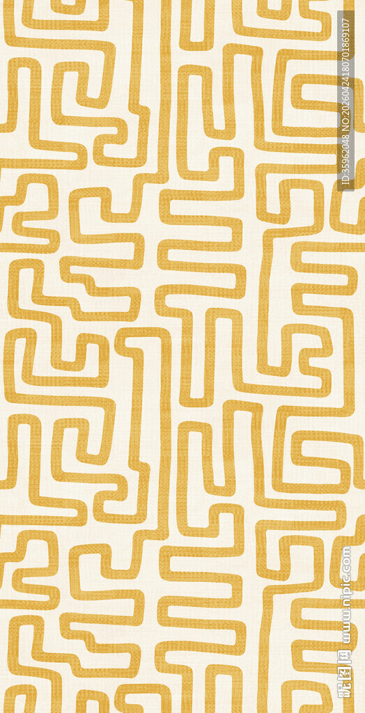 几何线条构成的迷宫图案