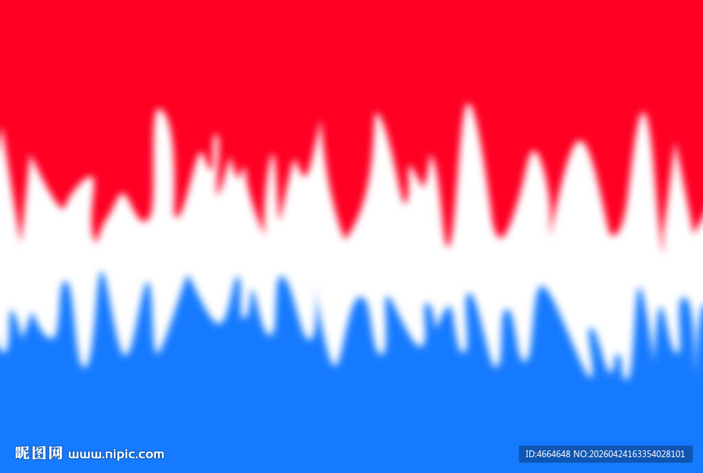 红蓝白声波图案