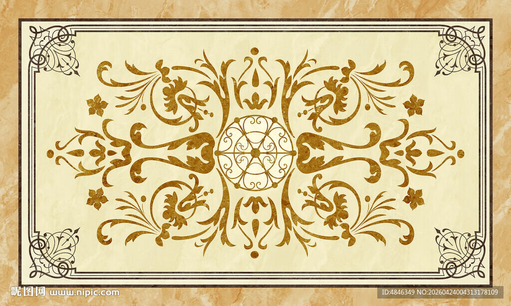 欧式花纹地砖拼图