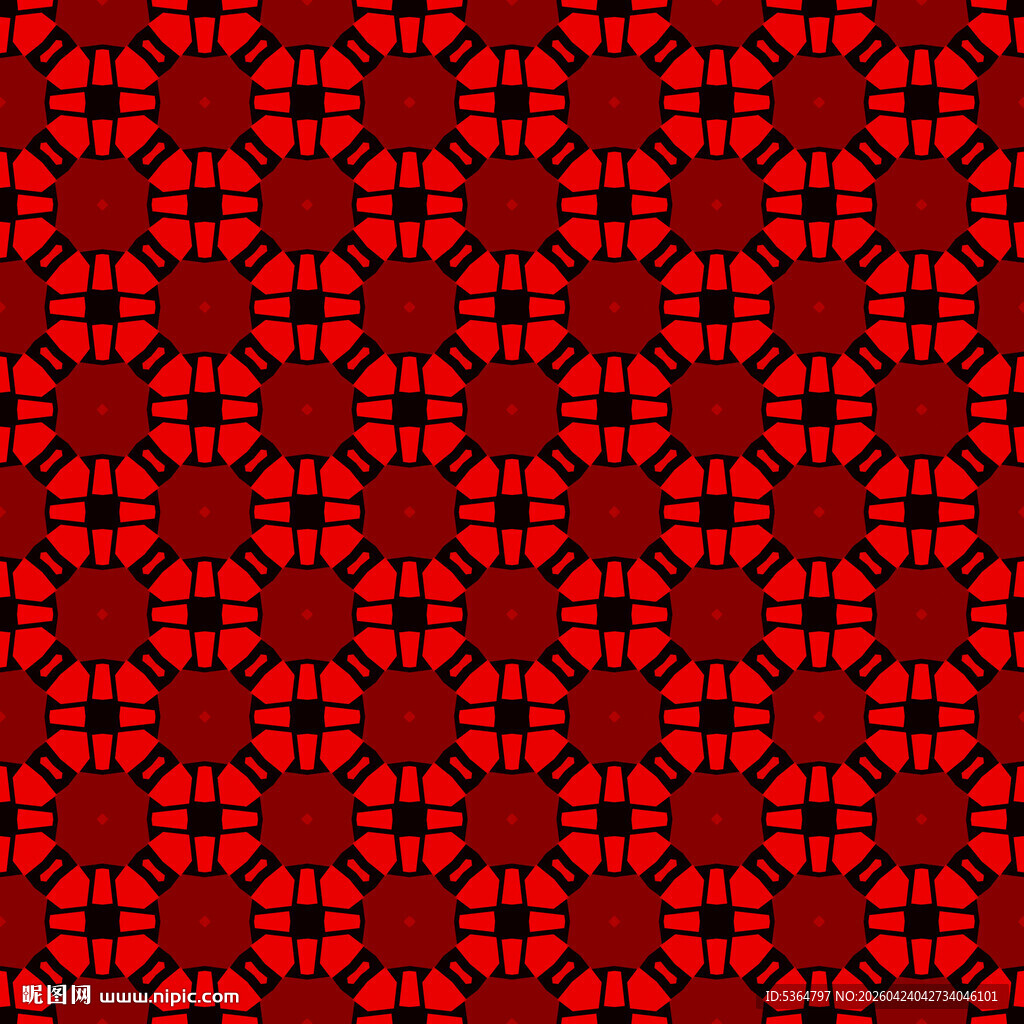 红色几何图案无缝背景