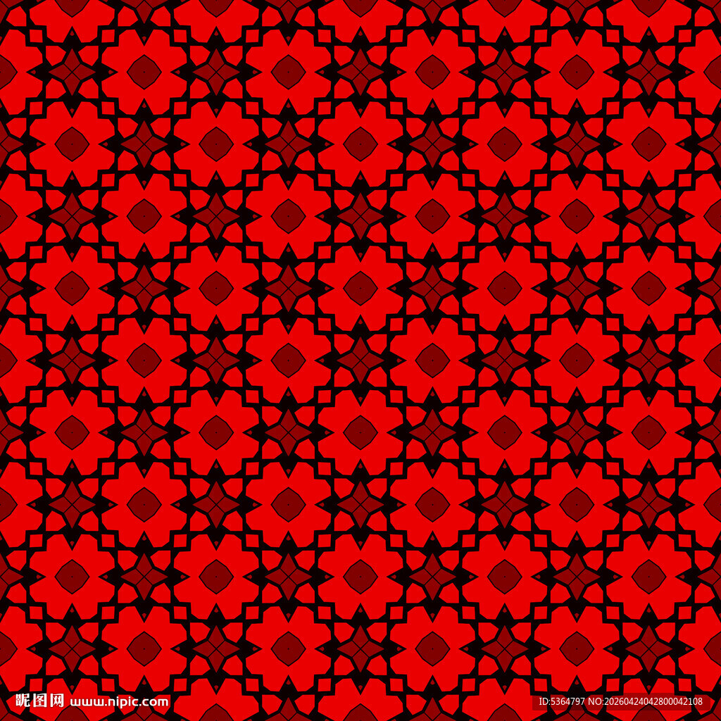 红色几何图案背景纹理