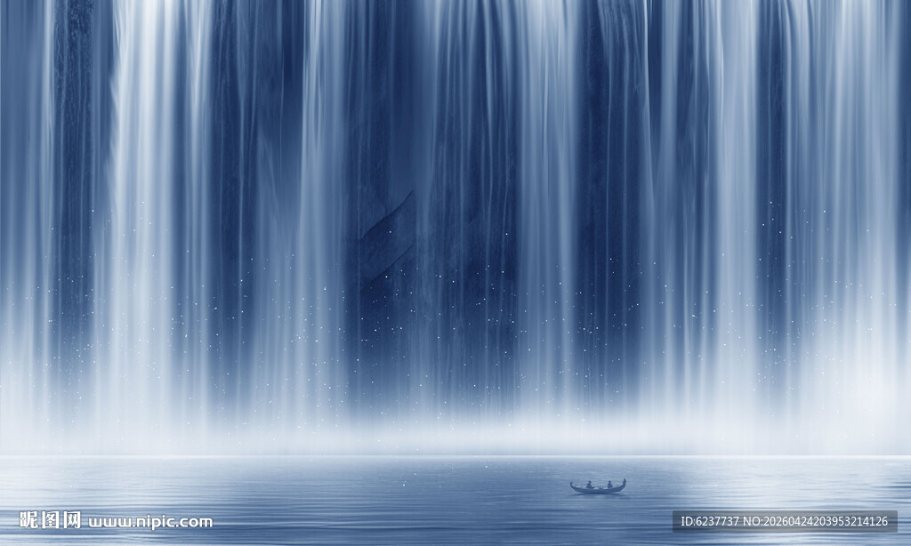 高山流水瀑布山水幕墙