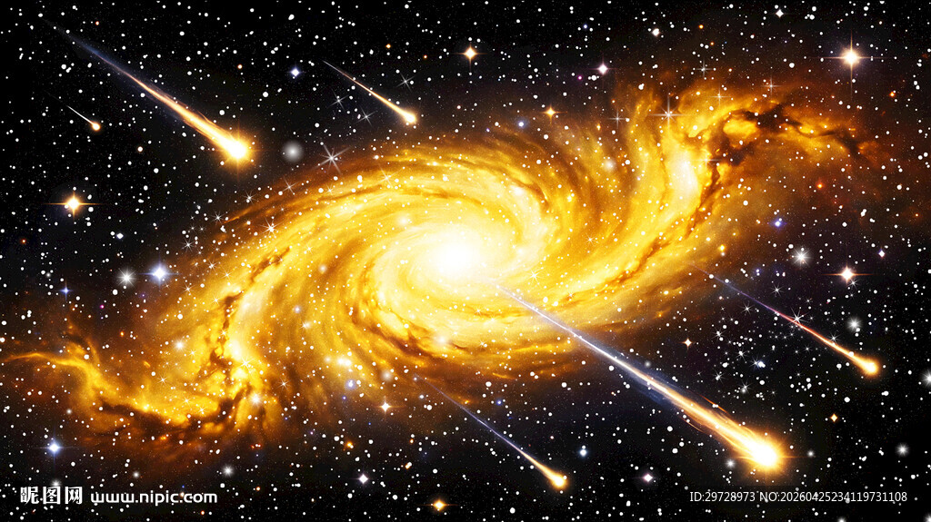 金色唯美宇宙星空