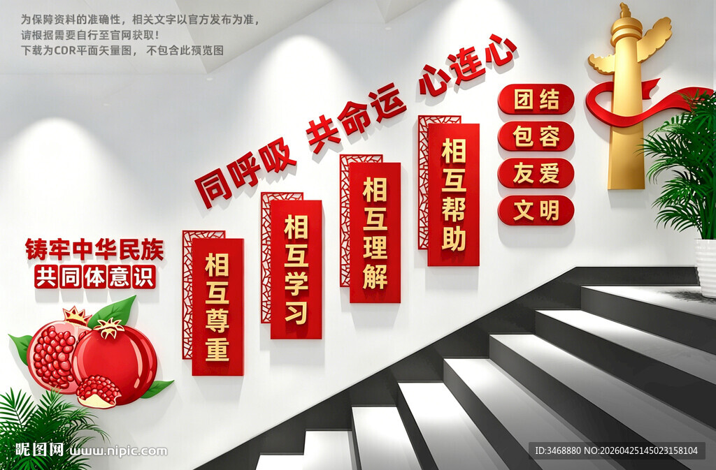 民族团结阶梯文化墙