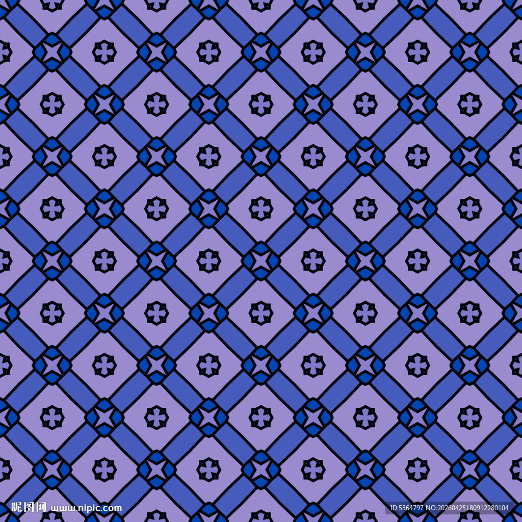 蓝色几何线条编织纹理图案