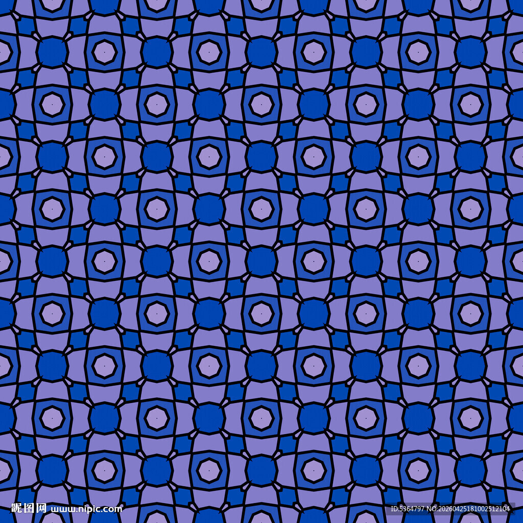 蓝色几何图案无缝背景