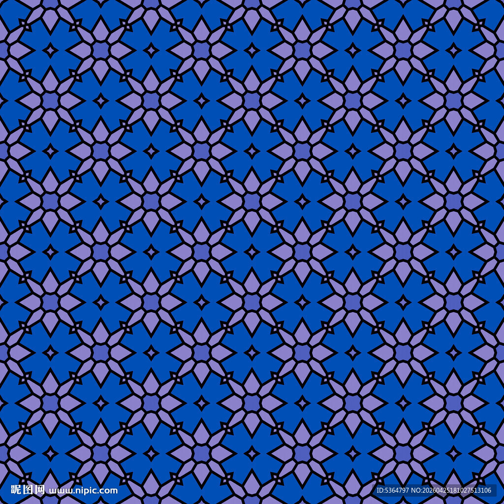 蓝色几何图案无缝背景
