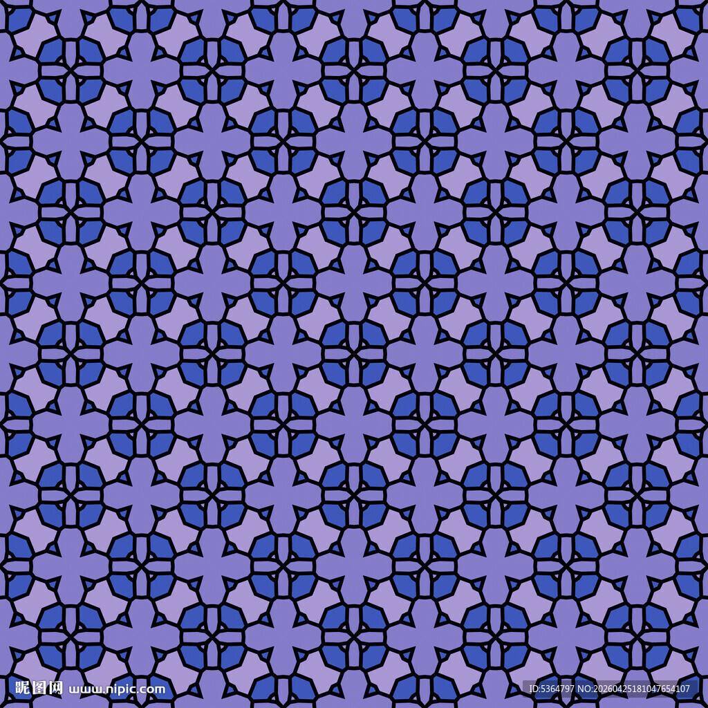 蓝色几何图案无缝背景