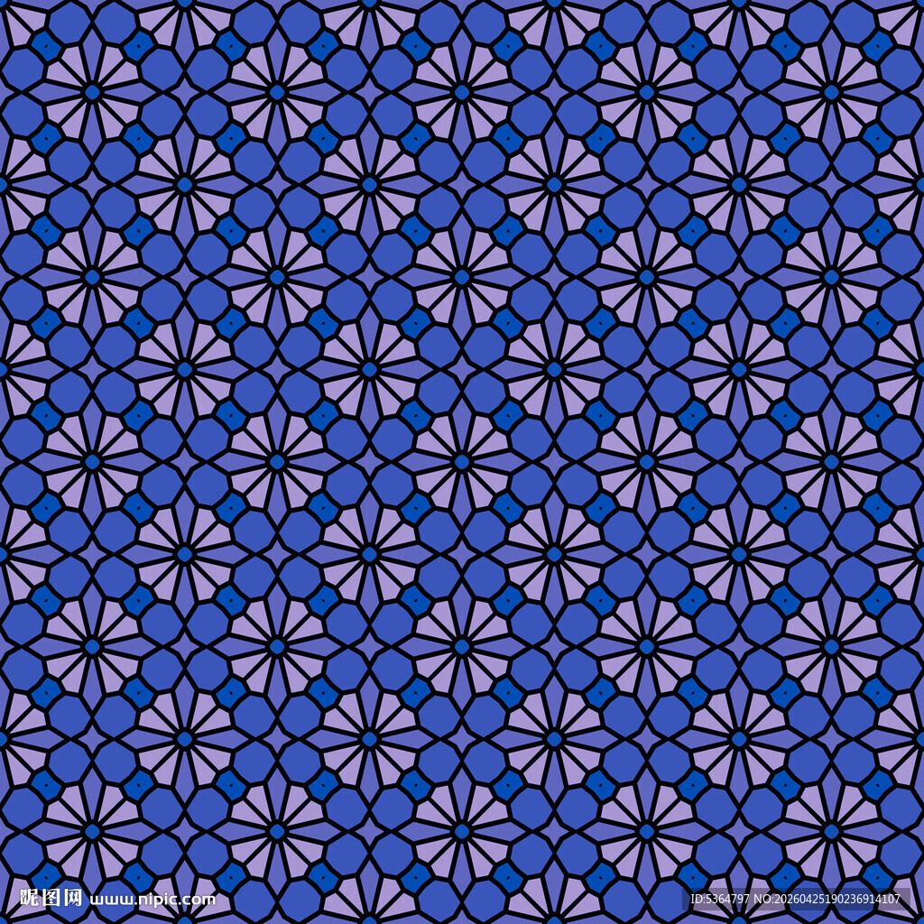 蓝色几何图案无缝背景