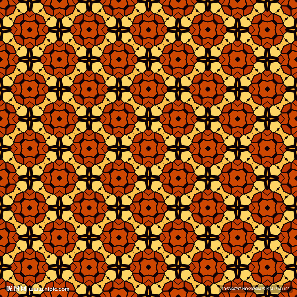 橙色几何图案纹理背景