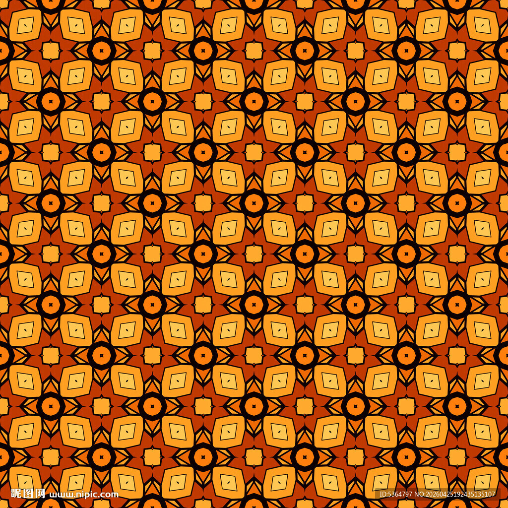 橙色几何图案纹理背景
