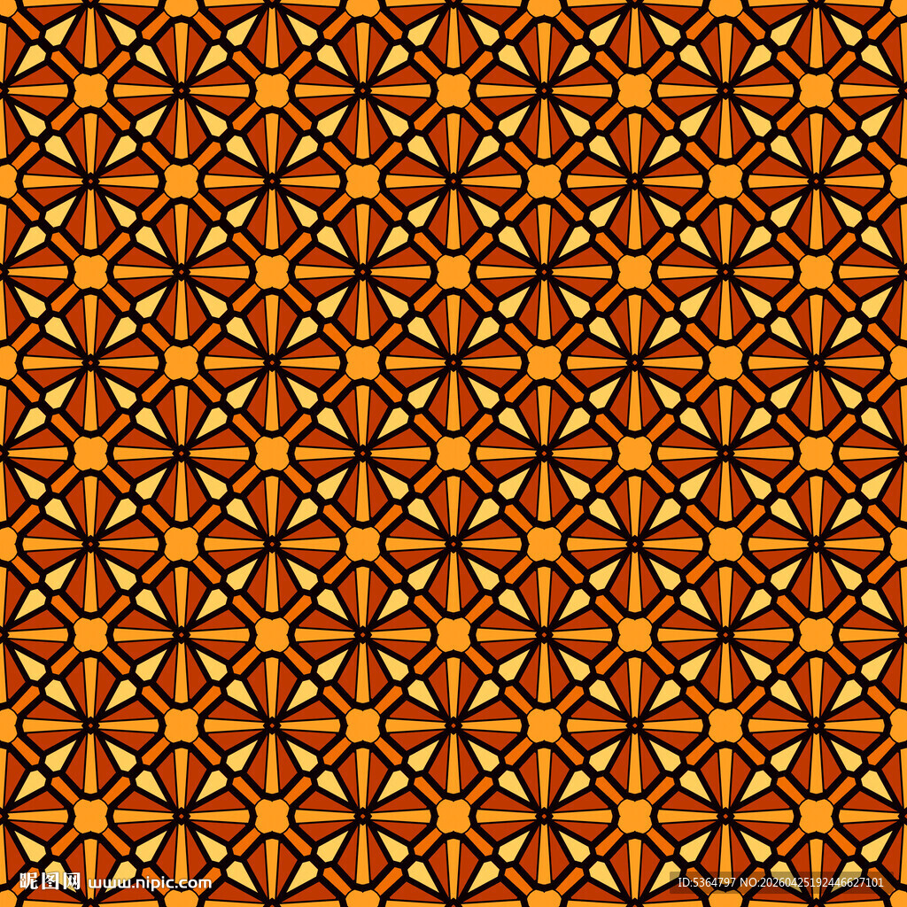 复古菱形花纹背景图案