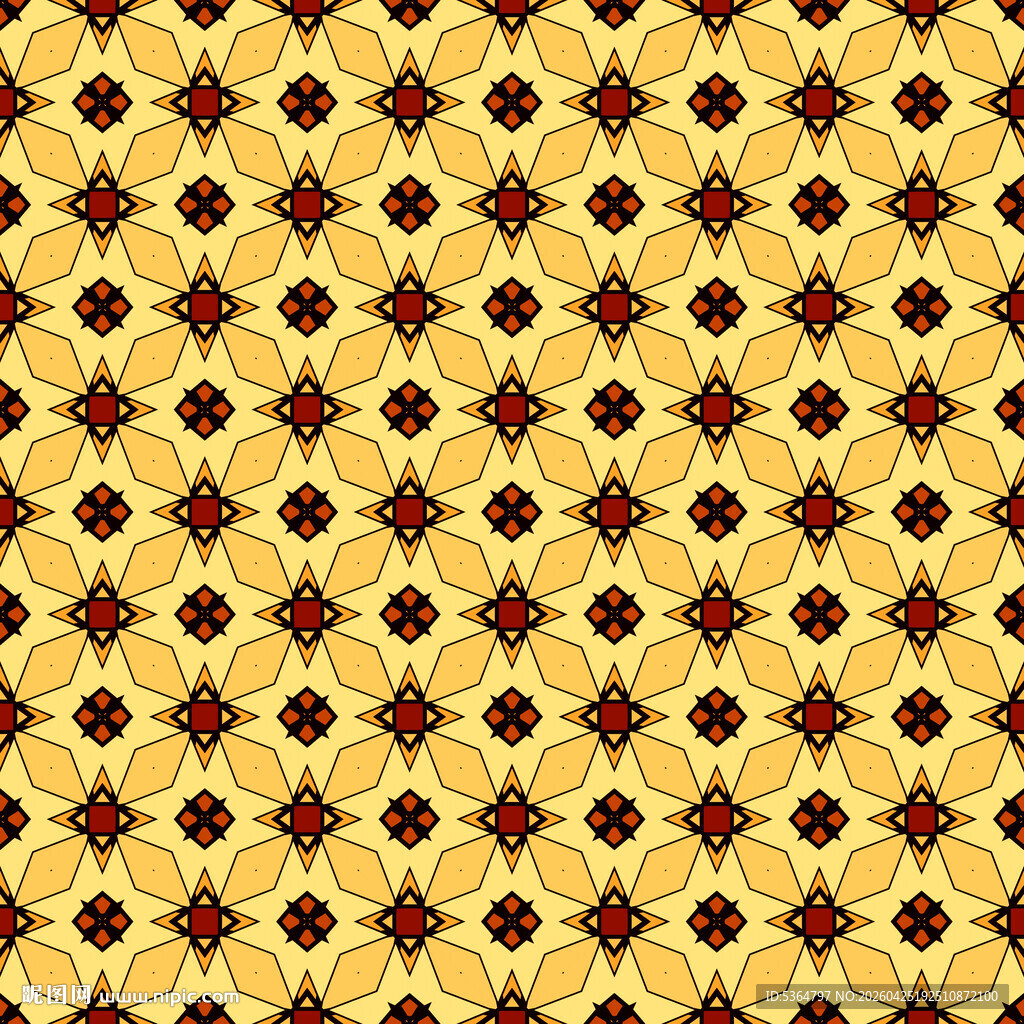 黄色几何图案底纹背景