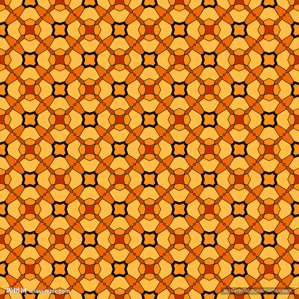 橙色几何图案背景纹理