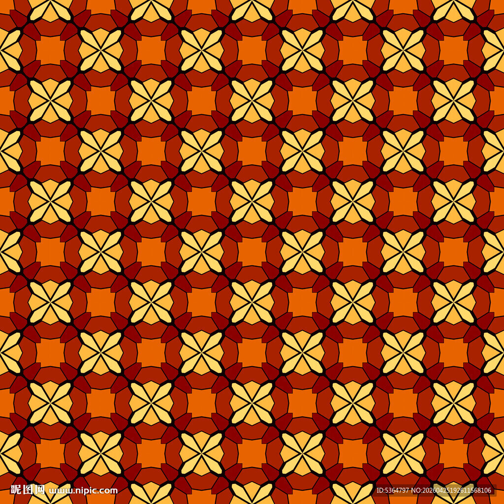 红色几何图案花纹背景