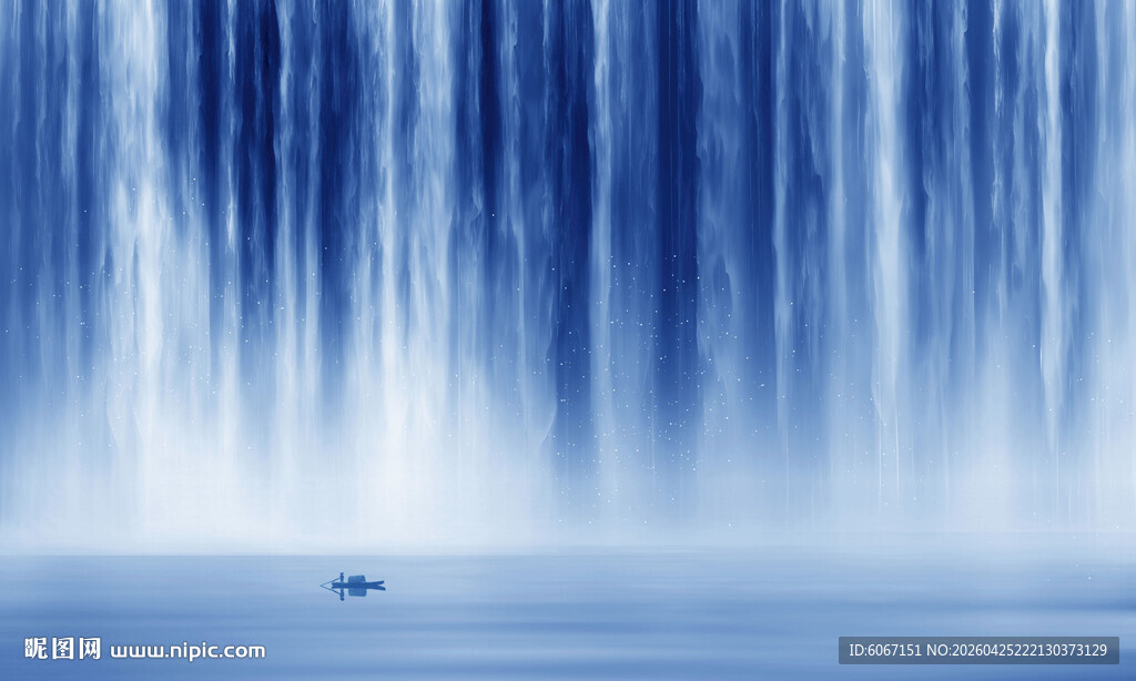 流水生财瀑布山水幕墙