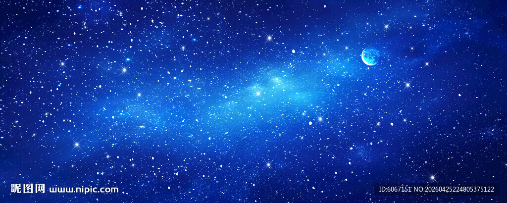 蓝色星空灯箱广告背景图