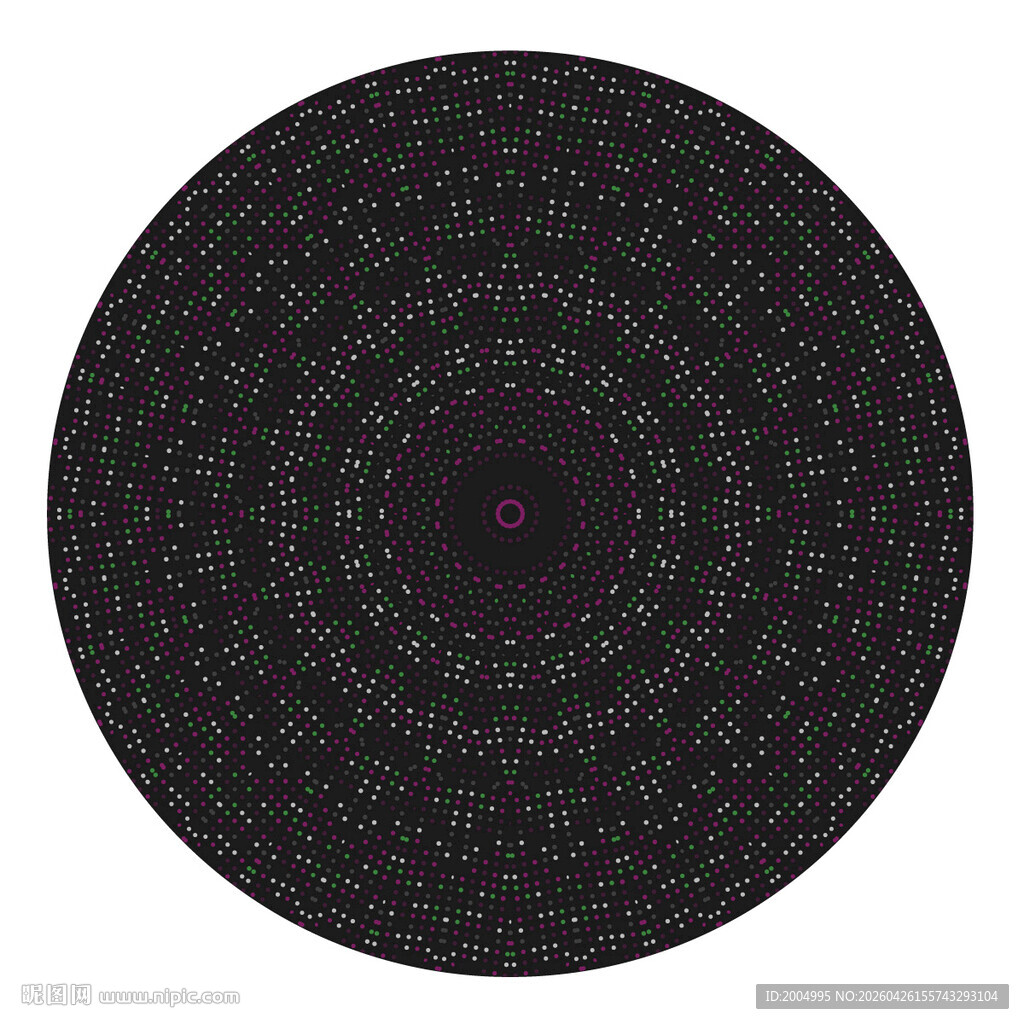 圆形彩色点状花纹