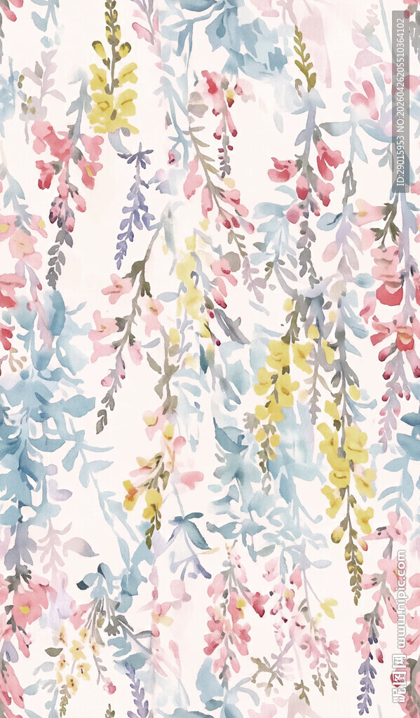 花卉抽象印花图案