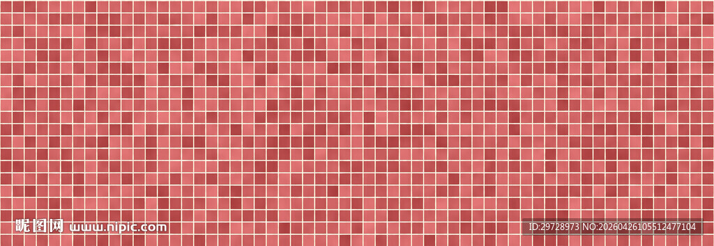 长幅红色马赛克砖墙贴图